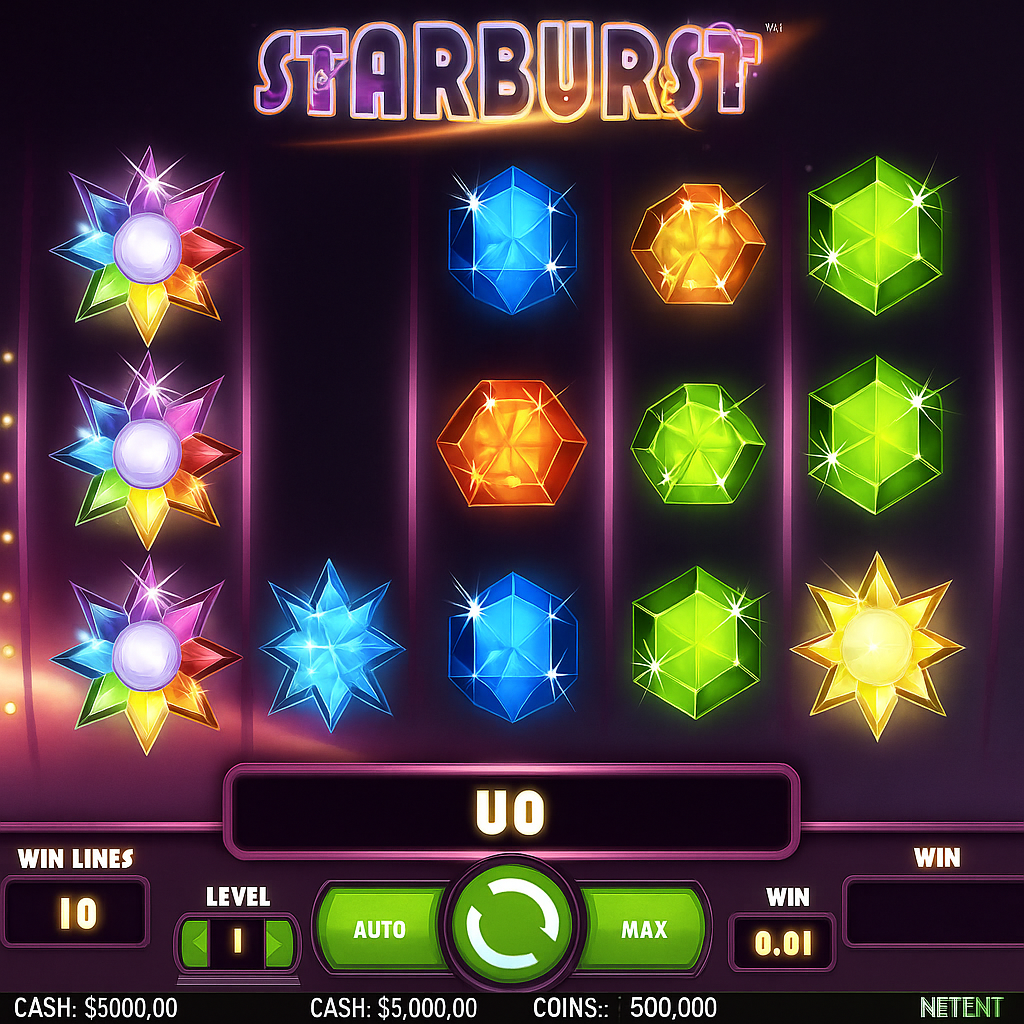 SupraPlay - Starburst Slot Game - Expanding Wilds