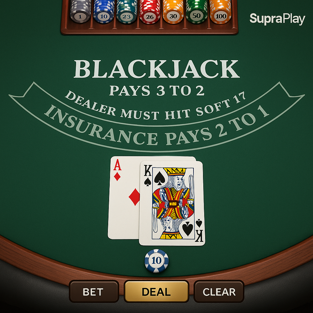 SupraPlay - Blackjack Table Game - Classic Casino